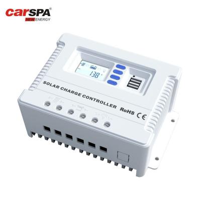 China Controlador solar branco 40A da carga do ABS PWM 12 volts 24 interruptores do automóvel do volt à venda