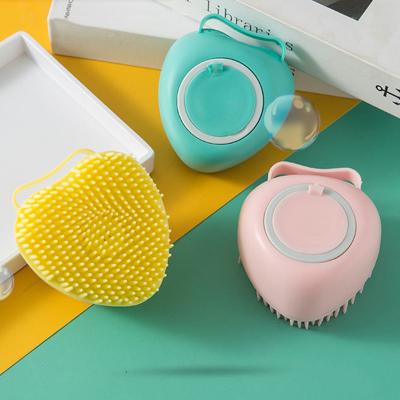 China Viable Pet Accessories Dog Sweep Grooming Shower Silicone Cat Cleaning Bath Tool Portable Rubber Pet Hair Brush for sale