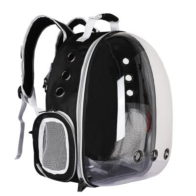 China Portable Breathable Outdoor Capsual Cat Pet Zipper Backpack Bag Cat Bag Travel Transparent Space Fashional Summer Breathable Pet Carrier for sale