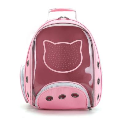 China New Design Color Breathable Transparent Zipper Multiple Travel Outdoor Dog Pet Carrier Shoulder Bag Cat Backpack Portable Small Animal for sale