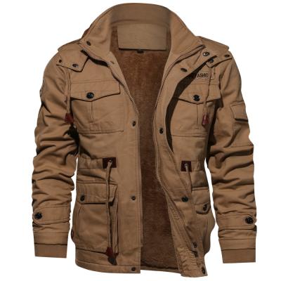 China Factory Supply High Quality Plus Size Mens Fleece Jackets Warm Windproof Military Breathable Winter Jackets Thicken Outerwear Jackets for sale