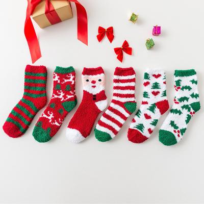 China QUICK DRY High Quality Thick Anti Winter Fleece Indoor Slipper Slippers Fuzzy Christmas Socks Fluffy Warm Custom Soft Comfortable for sale