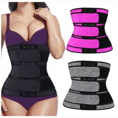 China Plus Size 2022 Hot Sales Custom Logo Breathable Waist Trimmer Belts 3 Latex Waist Trainer For Women Keep Up The Diet for sale