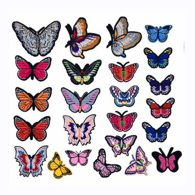 China Other professional made multi-color full set of cute butterfly fabric patch embroidery patch for sale