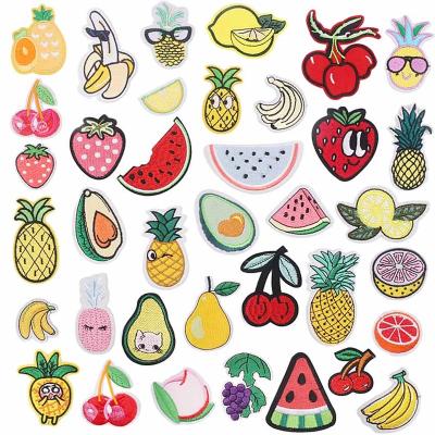 China Other Banana Pineapple Apple Berry Embroidery Fabric Patch High Temperature Ironing Clothes Patch for sale