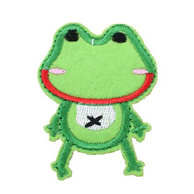 China Other New Top Quality Frog Sloth Cartoon Embroidery Fabric Sale Animal Patch Clothes Patch for sale