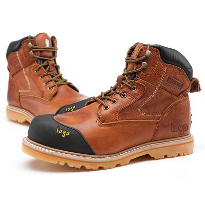 China High Quality Leather Anti Smash Anti Smash Industrial Boots For Mine Compound Work Boots Safety Rejects Construction Footwear Shoes for sale