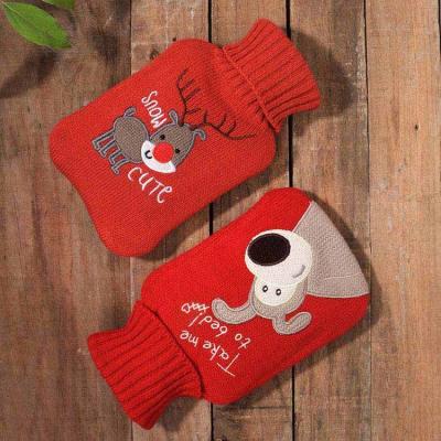 China 1000ml Rubber Hot Water Bag Thick Winter Hand Feet Warmer Water Bottle zu verkaufen