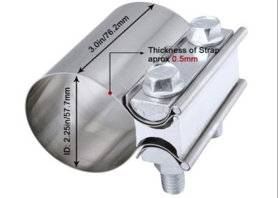 Chine 2,25 pouces 2 1/4 douille inoxydable de joint plat de collier de serrage d'échappement à vendre