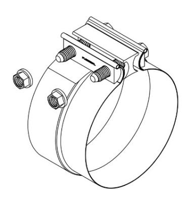 Chine 152.4mm échappement d'acier inoxydable de 6 pouces maintient la voiture pour des astuces d'échappement/réparation de silencieux à vendre