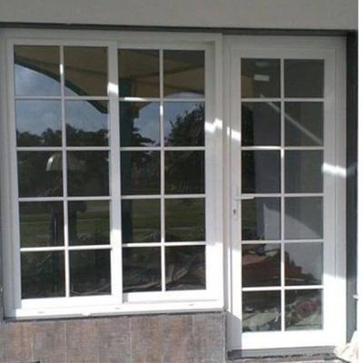 China Modern Design Aluminum Double Glazing Window and Door Decoration with Georgian Bars for sale