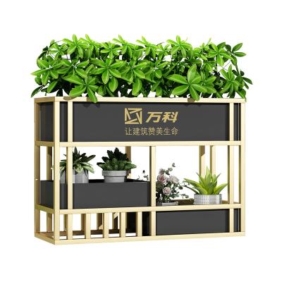 China Outdoor Flower Stand Minimalist Sales Service Box Iron Partition Double-Layer Partition Flower Bed for sale