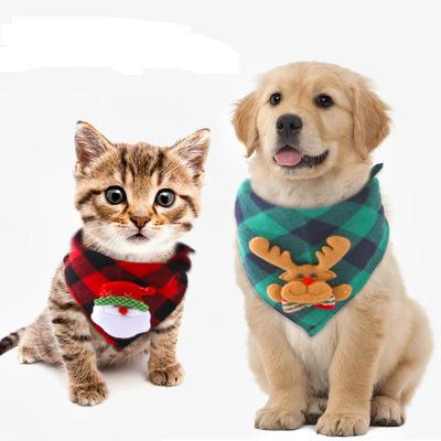 China New 2021 Viable Amazon Hot Sale Dog Bandana Christmas Pet Triangle Scarf for sale