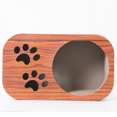 China 2021 Viable Scratch Board Corrugated Hot Selling Amazon Cat Shop Paper Box Cat Nest Toy Cat Pet Supplies 2021 Toy for sale