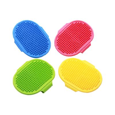 China Durable Customizable Non-Slip TPR Belt Dog Shower Brush for sale