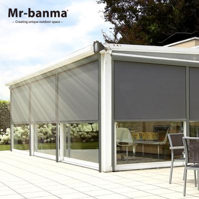 China UV Protection Anti-UV Patio Blinds Motorized Outdoor Roller Shutter Shade With AC Motor Roller Blinds for sale