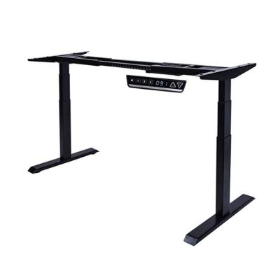 China Adjustable Height Load Capacity 200Ibs Sit Stand Black Frame Motorized Only Double Motor Desk (Height) Frame for sale