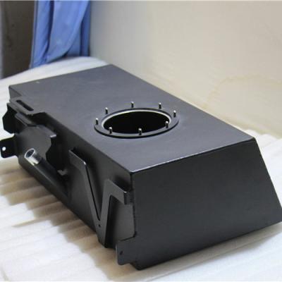 China Custom Carbon Steel Fuel Tank Fabrication Service Black Sheet Metal Stamping Parts for sale