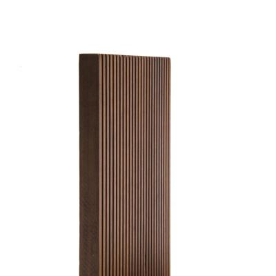 China Chinese 3D PVC Solid Wood Interior Modern Style Timber Plank Wall Panel Slats Interior Siding Cladding Panel for sale