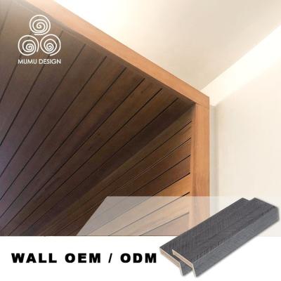 China Composite Panel Cladding Ceilings MUMU PVC Interior Wall Artistic Modern Solid Wood Decorative Ceiling Panel for sale