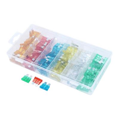 China LOW VOLTAGE 120 Pieces Car Truck Blade Matching Standard Fuse Set (5/7.5/10/15/20/25/30/35/40AMP) for sale