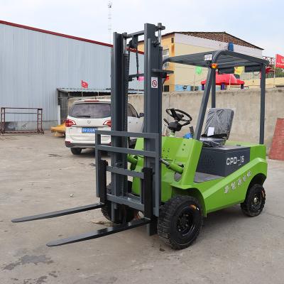 China Mini-elektrische vorkheftrucks van 1,5 ton / compacte elektrische vorkheftrucks Te koop