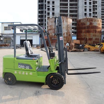 China Customized 2.0 Ton Mini Electric Forklifts Trucks with 2 Stage / 3 Stage Mast Type for sale