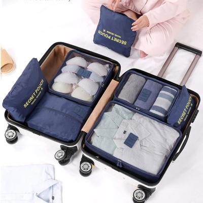 China 2021 Hot Selling Waterproof Waterproof 7 Pieces Per Set Organizer Travel Luggage Packing Cubes for sale