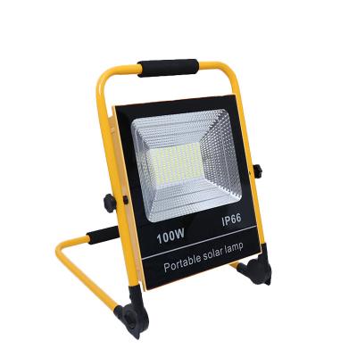 China Outdoor 50W 100W PV Road Lamp LED Rechargeable Portable Solar Fill Camping Light with 3 Modes for sale