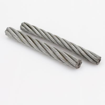 China Construction 7x7 8mm Galfan Zinc-10% Aluminum Alloy Zn-Al Aluminum Alloy Cable Steel Wire Rope for sale