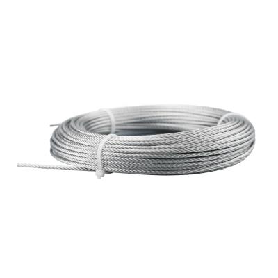 China Rope 6x19+fc 3mm AISI 304 Hot Dipped Stainless Steel 316 316L Wire Rope for sale