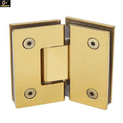 China Heavy Duty Stainless Steel 135 Degree Glass Screen Panel Glass To Glass Clamp Shower Hinge Shower Door Double Side Hinge for sale