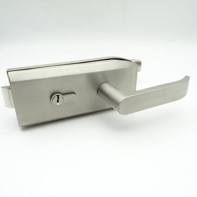 Chine Professional glass door lock hardware clamp glass to wall mortise lock glass door floor lock à vendre