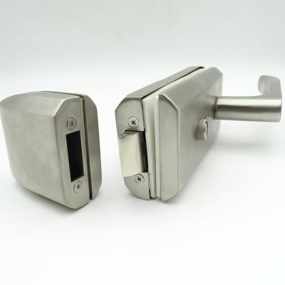 China China manufacture Discount double sided key bathroom glass door lock With Pull Knob for sale