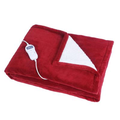 China Machine Washable Safe Anti-pilling Flannel Electric Heating Blanket With VDE Plug for sale