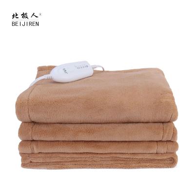 China Washable 110V Fast Heater Heated Spray Blanket 4 Heat Settings 10h Auto Off Electric Flannel Blanket for sale