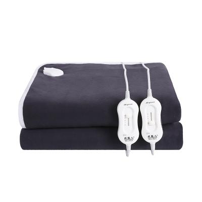 China Anti-pilling Fleece King Size Electric Blanket Double Control For Bedroom Hotel for sale