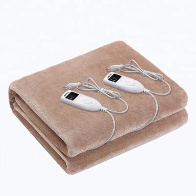 China Fire Retardant Super Soft Fleece Heated 220V Electric Blanket For Double Bed for sale