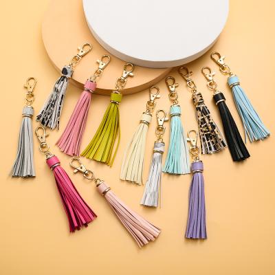 China CLASSIC Main Chain Leather Component Ladies School Bag Ornaments PU Tassel Accessories Women Pendant Fashion Jewelry Decorations Long for sale