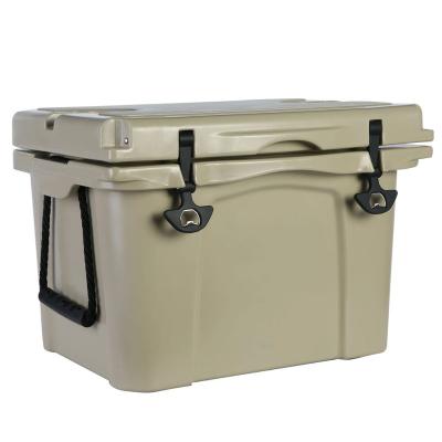 China Waterproof Box Plastic Picnic Cooler YETl 25L Rotomolded Insulated Ice Cooler Box for Fishing and Boating for sale