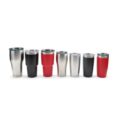 China 30oz Stainless Steel Vacuum Insulation Double Wall Disposable Tumbler Coffee Cup Travel Mugs With PP Lid for sale