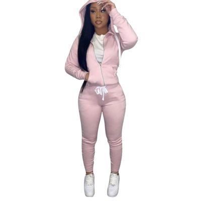 China New Autumn Winter Long Sleeve Top Breathable Pants Jogging Sweatsuit Set Two Piece For Women for sale