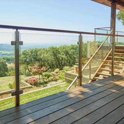 China Stainless Steel Channel Frameless Modern Balcony And Stair Railing Design Glass Balustrade for sale