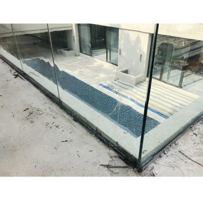 China Indoor Or Outdoor Modern Aluminum U Channel Frameless Glass Balustrade for sale