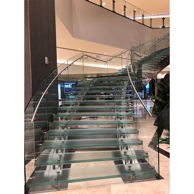 China VIKO Modern Modern Indoor Glass Staircase Curved Floating Staircase for sale