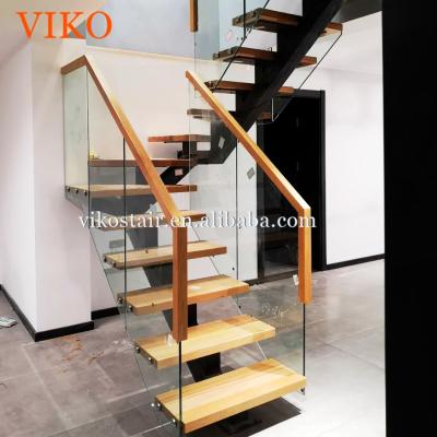 China L-shaped staircase Stringer Straight Stringer Staircase from the minimalist VIKO Mini Staircase Glass Railing Curved. for sale