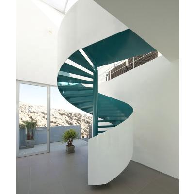 China Modern Indoor Custom Design Spiral Metal Staircase Stainless Steel Staircase for sale