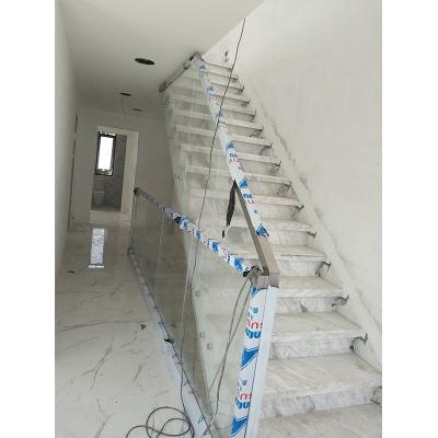 China VIKO Modern White Marble Stairs Staircase Interior Design for sale