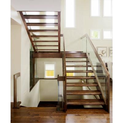 China VIKO Traditional Straight Staircase with Wooden Rod Railing Use Wood Step can be customized for sale