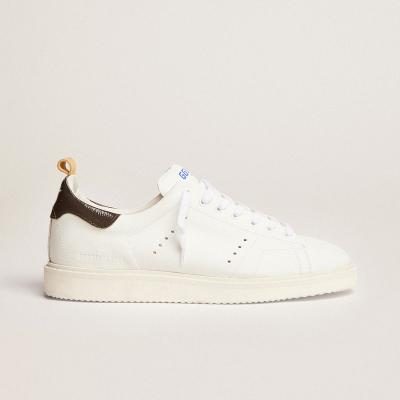 China Fashion Trend Sneakers in White Naplak with Gray Patent Leather Heel Tag Goldens Gooses Sneakers for sale